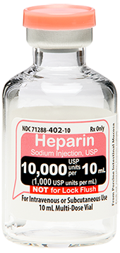 Heparin Sodium Injection, USP 10,000 USP units per 10 mL 